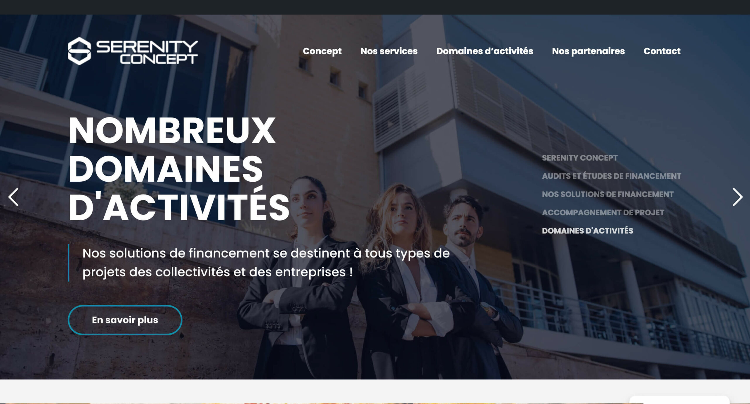 Création du site internet WordPress Serenity Concept à Valence dans la Drôme